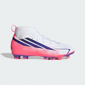 Adidas Scarpette Calcio Junior F50 Hyperfast Club Mid FG/MG - (Cloud White/Solar Purple/Solar Turbo)