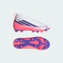 Adidas Scarpette Calcio Junior F50 Hyperfast Club Mid FG/MG - (Cloud White/Solar Purple/Solar Turbo)