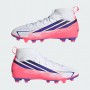 Adidas Scarpette Calcio Junior F50 Hyperfast Club Mid FG/MG - (Cloud White/Solar Purple/Solar Turbo)