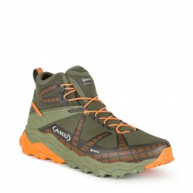 Aku Scarponcino Uomo Flyrock Mid GTX, Escursionismo- 632 (Nero/Grigio)486(Green/Orange)