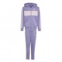 Adidas Tuta Junior Con Cappuccio Tiberio 3 Stripes - Colore : Lilac/Multi