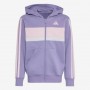 Adidas Tuta Junior Con Cappuccio Tiberio 3 Stripes - Colore : Lilac/Multi