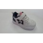 Melania Sneakers Bambino Con Strappo e Lacci Elastici - BIABLU (Bianco/Blue)