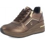 Inblu Sneakers Donna Con Zeppa, Lacci e Cerniera, Ienne - 019 (Bronzo)
