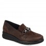 Donna Serena Mocassino Donna In Pelli Con Elastici ed Accessorio - CHO (Chocolate)