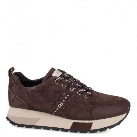 Donna Serena Sneakers Donna in Pelle Scamosciata Con Lacci - TDM (Testa di Moro)