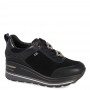 Donna Serena Sneakers Donna Con Lacci, Cerniera ed Accessorio - NER (Nero)