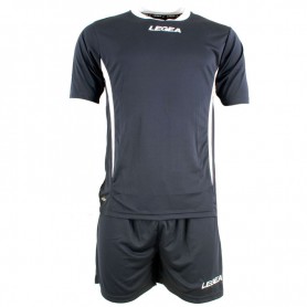 Legea Completo Dusseldorf, Maglia+Pantaloncino, Calcio - Art. KIT0009 (Nero/Bianco)
