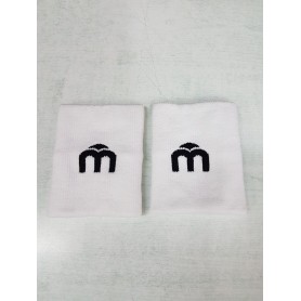 MICO Coppia Polsini Tennis Tergisudore, unisex (Bianco) 