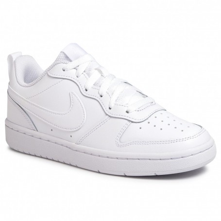 NIKE Scarpe Court Borough Low 2 (GS) colore 100 (White)  